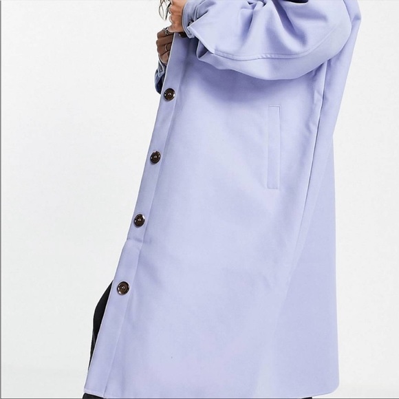 ASOS reclaimed vintage lined oversized Shacket NWT oversized M fits 10-16 - Picture 2 of 3